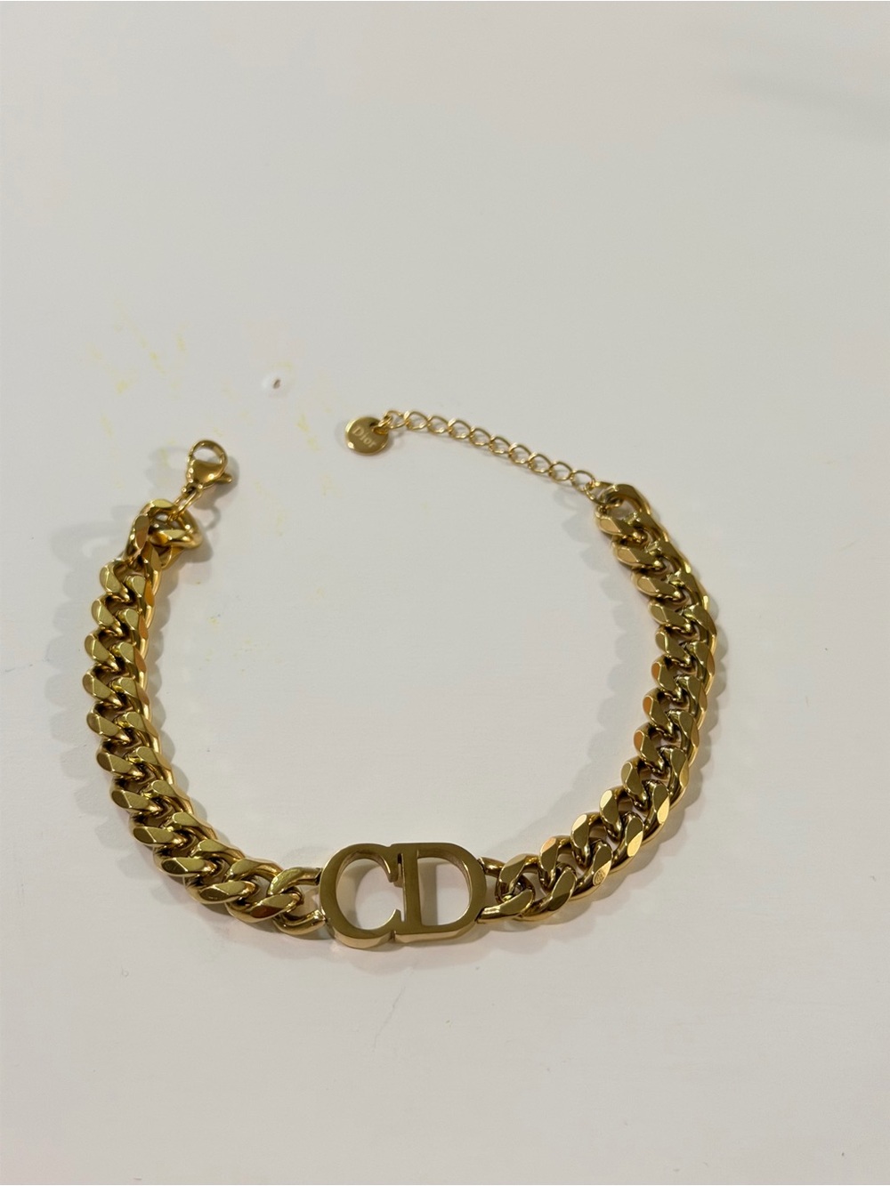 CD Logo Gold Chain Bracelet